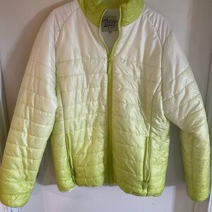 Tipsy Lime Ombré Puffer Lightweight Jacket